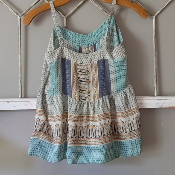 Anthropologie Vanessa Virginia Montara boho pastel tank top size 2 - Picture 4 of 11